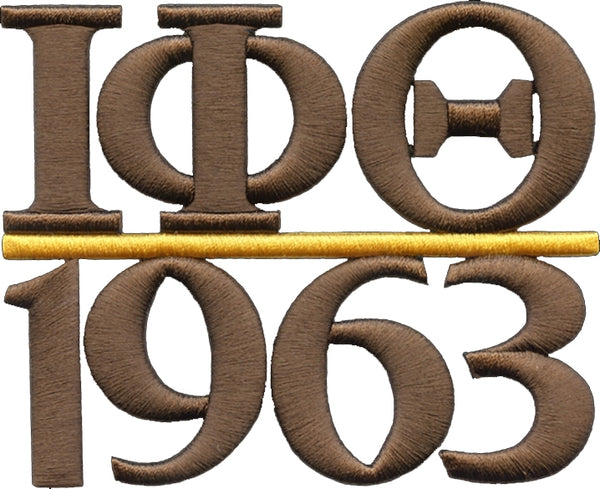Iota Phi Theta 1963 3D Puff Iron-On Patch [Brown]