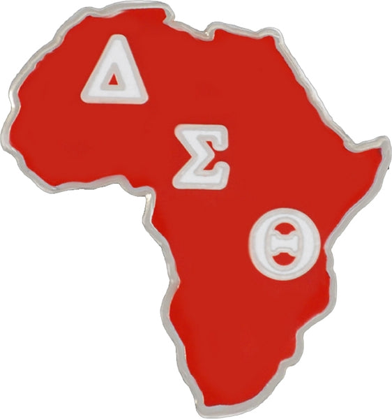 Delta Sigma Theta Africa Lapel Pin [Silver]