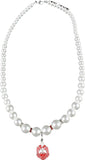 Delta Sigma Theta Crest Pearl Necklace [White]