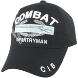 Combat Infantryman Badge CIB Shadow Mens Cap [Baseball Cap - Black]