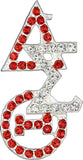 Delta Sigma Theta Crystal Overlap Letters Pin [Silver]