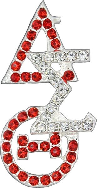 Delta Sigma Theta Crystal Overlap Letters Pin [Silver]