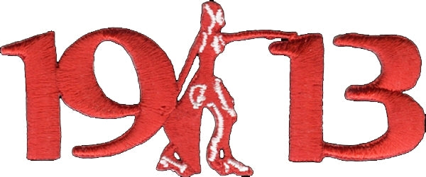 Delta Sigma Theta 1913 Lady Fortitude Mascot Iron-On Patch [Red]