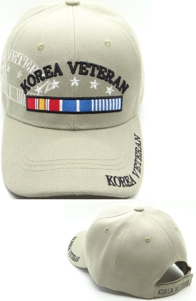 Korea Veteran Stars & Ribbons Shadow Mens Cap [Beige/Black]