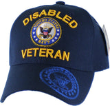 Disabled Navy Veteran Shadow On Bill Mens Cap [Navy Blue]