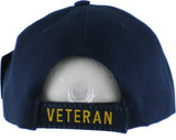 Disabled Navy Veteran Shadow On Bill Mens Cap [Navy Blue]