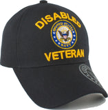 Disabled Navy Veteran Shadow On Bill Mens Cap [Black]