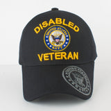 Disabled Navy Veteran Shadow On Bill Mens Cap [Black]