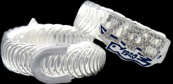 Zeta Phi Beta Dove Crystal Stretchy Bracelet [Silver]