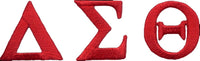Delta Sigma Theta Small Letters Iron-On Patch Set [Red]