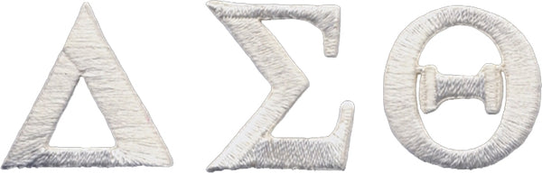Delta Sigma Theta Small Letters Iron-On Patch Set [White]