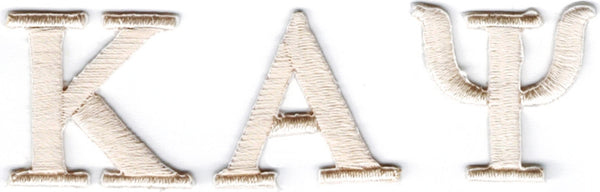 Kappa Alpha Psi Small Letters Iron-On Patch Set [White]