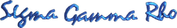 Sigma Gamma Rho Small Script Iron-On Patch Set [Blue]
