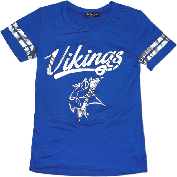 Big Boy Elizabeth City State Vikings S2 Ladies Jersey Tee [Royal Blue]