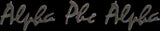 Alpha Phi Alpha Small Script Iron-On Patch Set [Black]