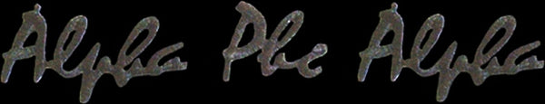 Alpha Phi Alpha Small Script Iron-On Patch Set [Black]
