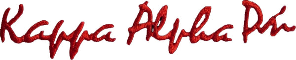 Kappa Alpha Psi Small Script Iron-On Patch Set [Red]