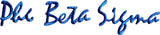 Phi Beta Sigma Small Script Iron-On Patch Set Iron-On Patch [Blue]