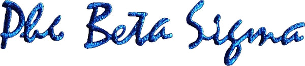 Phi Beta Sigma Small Script Iron-On Patch Set Iron-On Patch [Blue]