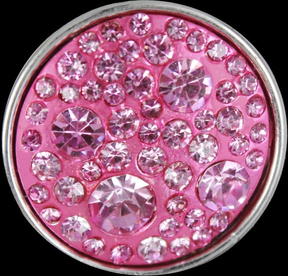 Crystal Single Snap Button [Pink]