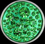 Crystal Single Snap Button [Green]