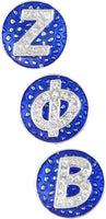 Zeta Phi Beta 3 Snap Button Letter Set [Silver]