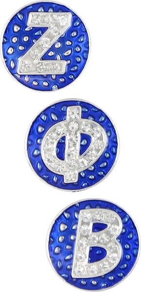 Zeta Phi Beta 3 Snap Button Letter Set [Silver]