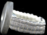 Single Button Receiver Stretchy Ring [Silver]