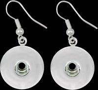 Single Button Receiver Earrings [Silver]