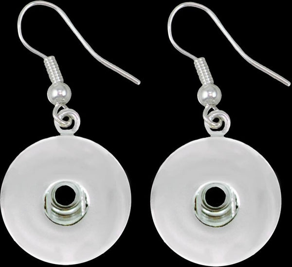 Single Button Receiver Earrings [Silver]