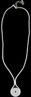 Single Button Receiver Necklace [Silver]