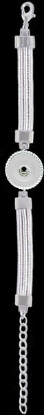 Single Button Receiver Bracelet [Silver]