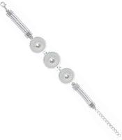 3 Button Receiver Bracelet [Silver]