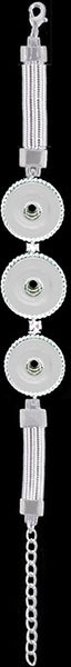 3 Button Receiver Bracelet [Silver]