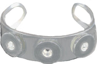 3 Button Receiver Bangle Bracelet [Silver]