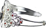Filigree Bangle Bracelet With Single Receiver & Colored Stones [Red]
