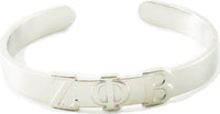 Zeta Phi Beta Embossed Letters Bangle Bracelet [Silver]
