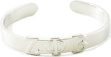 Zeta Phi Beta Embossed Letters Bangle Bracelet [Silver]