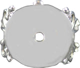 Single Button Receiver Adjustable Ring [Silver]