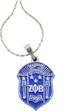 Zeta Phi Beta Crest Pendant With Chain [Silver]