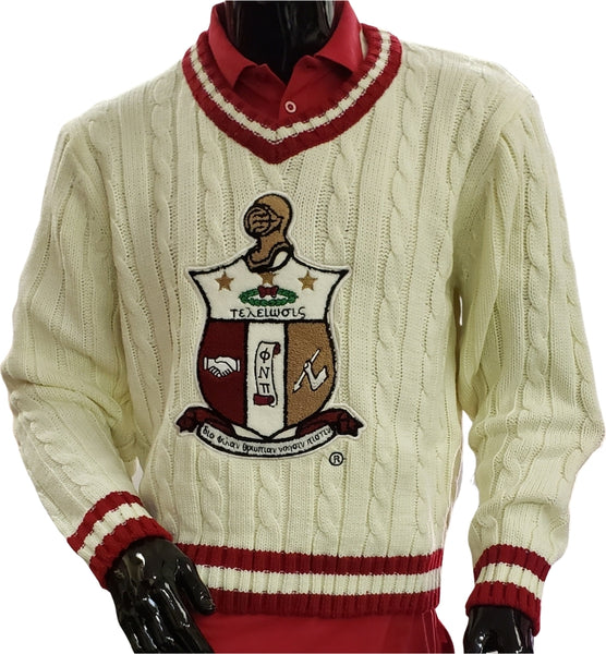 Buffalo Dallas Kappa Alpha Psi V-Neck Sweater [Cream]