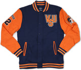 Big Boy Virginia State Trojans Athletic Style Mens Fleece Jacket [Navy Blue]