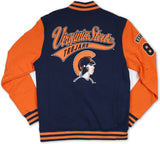 Big Boy Virginia State Trojans Athletic Style Mens Fleece Jacket [Navy Blue]