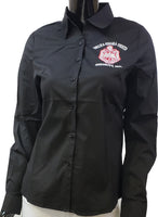 Buffalo Dallas Delta Sigma Theta Button Down Collar Shirt [Long Sleeve - Black]