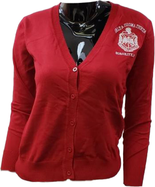 Buffalo Dallas Delta Sigma Theta Classic Cardigan [Button Down - Red]