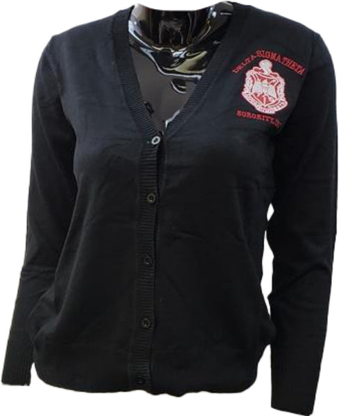 Buffalo Dallas Delta Sigma Theta Classic Cardigan [Button Down - Black]