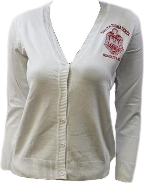 Buffalo Dallas Delta Sigma Theta Classic Cardigan [Button Down - White]
