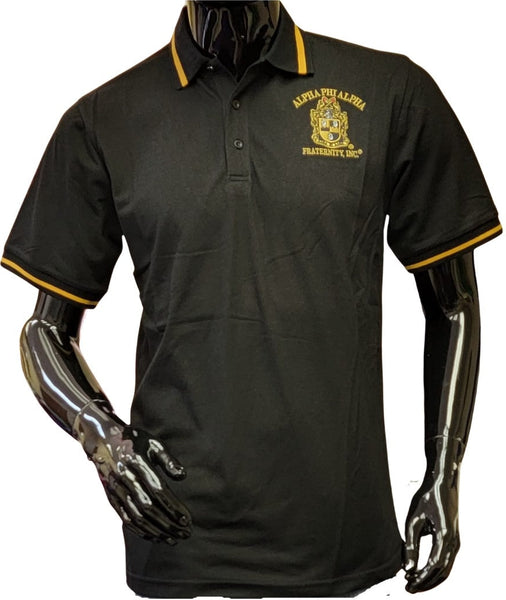 Buffalo Dallas Alpha Phi Alpha Polo Shirt [Short Sleeve - Black]