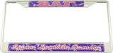 Sigma Lambda Gamma Domed License Plate Frame [Silver]
