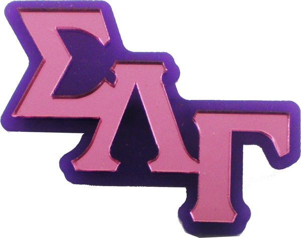 Sigma Lambda Gamma Large Mirror Letter Pin [Pink]
